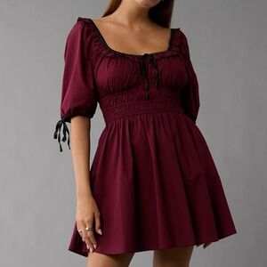 American Eagle Outfitters Burgundy Mini Dress